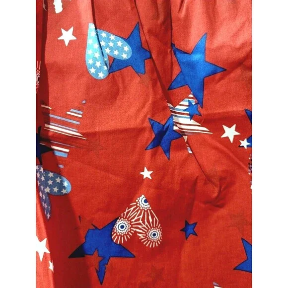 Anthony Richards VTG Americana Heart Star Mumu Patio Dress Sleeveless Women's 2X - Picture 4 of 12